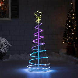 Northlight 4ft. LED Color Changing Outdoor Spiral Christmas Tree