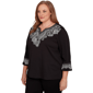 Plus Size Alfred Dunner Barcelona Paisley Split Neck Blouse - image 3