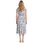 Petite Perceptions Short Sleeve Scroll Side Tie Midi Dress - image 2
