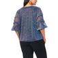 Plus Size MSK Lurex Crinkle Lantern Sleeve Blouse - image 2