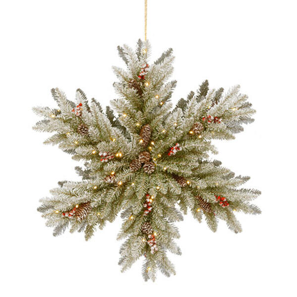 National Tree 32in.  Double Sided Snowy Dunhill Fir Wreath - image 