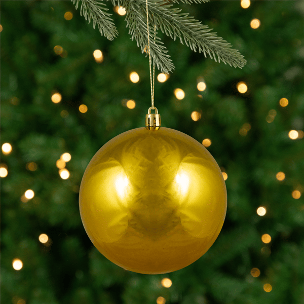 Northlight 4in. Shiny Vegas Gold Christmas Ball Ornament - image 