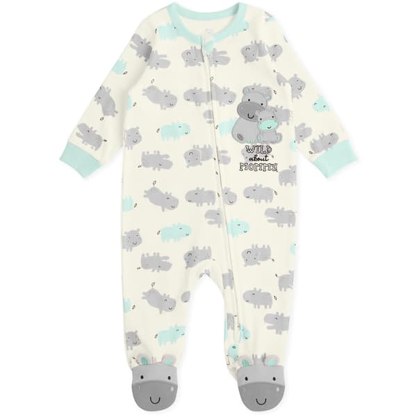 Baby Unisex &#40;NB-9M&#41; Koala Baby Wild About Mom Hippo Zip Sleeper - image 