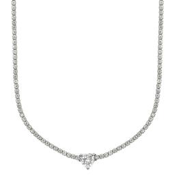 Splendere Sterling Silver Heart Necklace