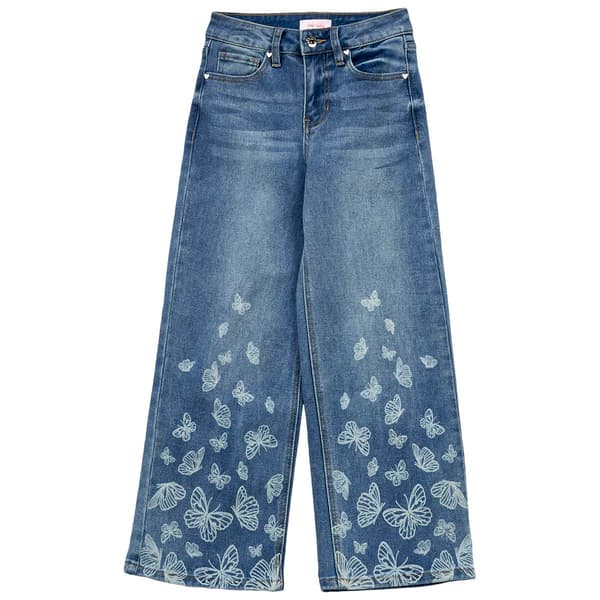Girls (7-14) YMI® Wide Leg Butterfly Hem Jean