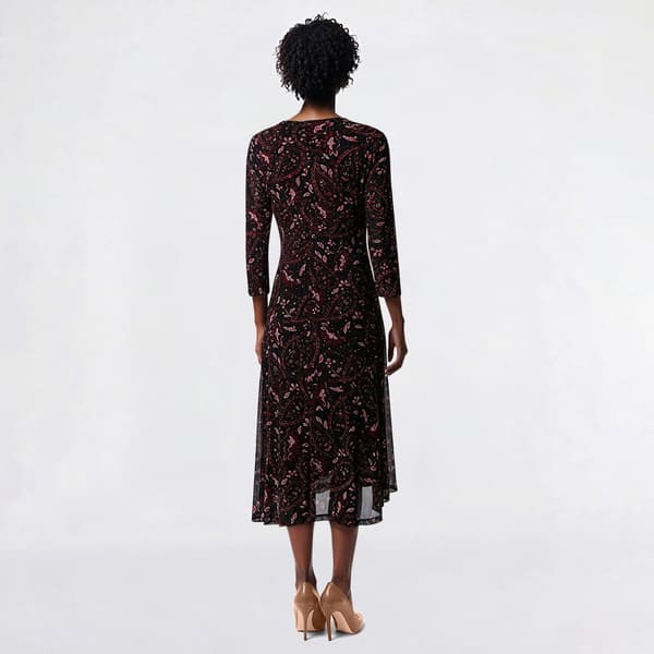 Womens Harper 241 3/4 Sleeve Print ITY Hanky Hem Dress