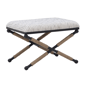 Linon Home Decor Ashburn Campaign Accent Striped Bench - image 1