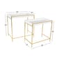 9th & Pike® Gold Metal Contemporary Console Table - Set of 2 - image 6