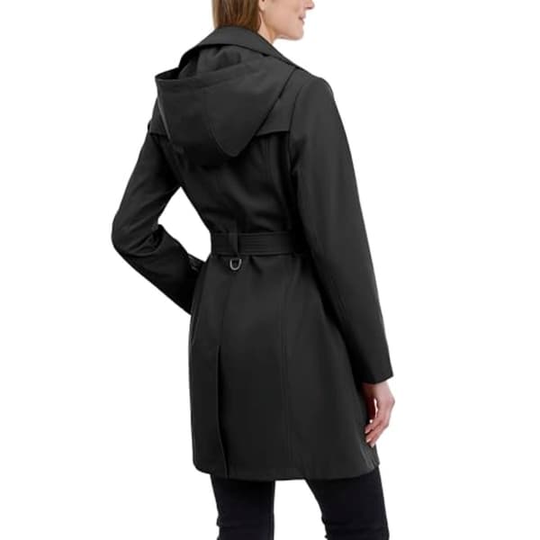 Womens Calvin Klein Double Breasted Belted Trench Coat