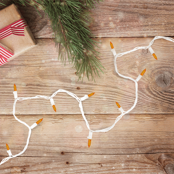 Northlight 33ft. Orange LED Mini Christmas Lights - image 