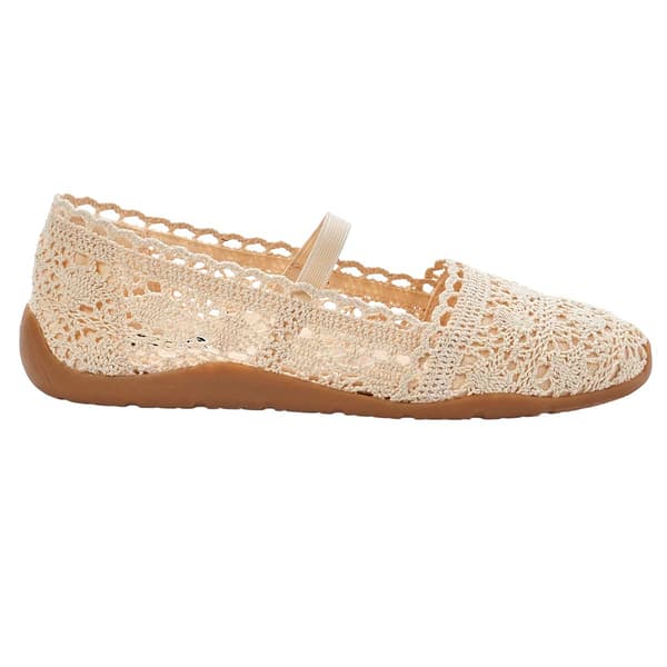Womens MUK LUKS Crochet Mary Jane Flats