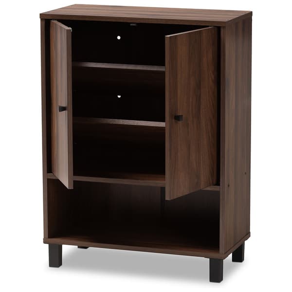 Baxton Studio 2 Door Wood Entryway Shoe Storage Cabinet