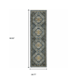 HomeRoots Blue Oriental Power Loom Stain Resistant Runner - image 3