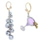 Betsey Johnson Midnight Magic Martini Mismatch Drop Earrings - image 2