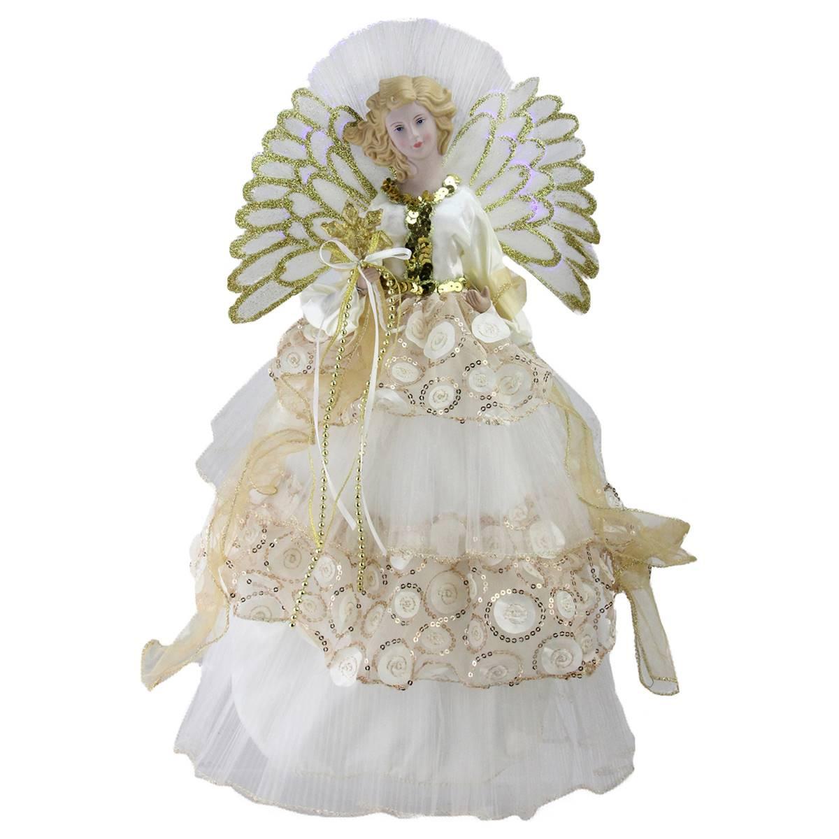 Open Video Modal for Northlight Seasonal 16in. Fiber Optic Angel Tree Topper