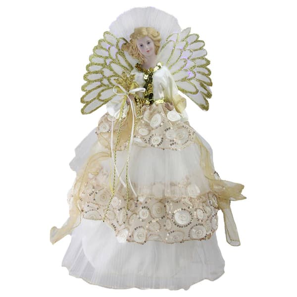 Northlight Seasonal 16in. Fiber Optic Angel Tree Topper - image 