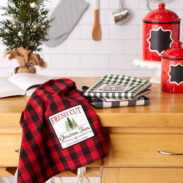 DII&#174; Christmas Tree Farm Kitchen Towels - Set of 3