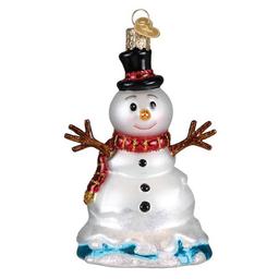 Old World Christmas Mr Melting Snowman Glass Ornament