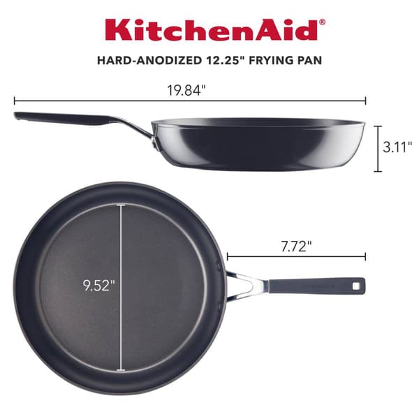 KitchenAid&#174; Hard-Anodized Nonstick 12.25in. Frying Pan