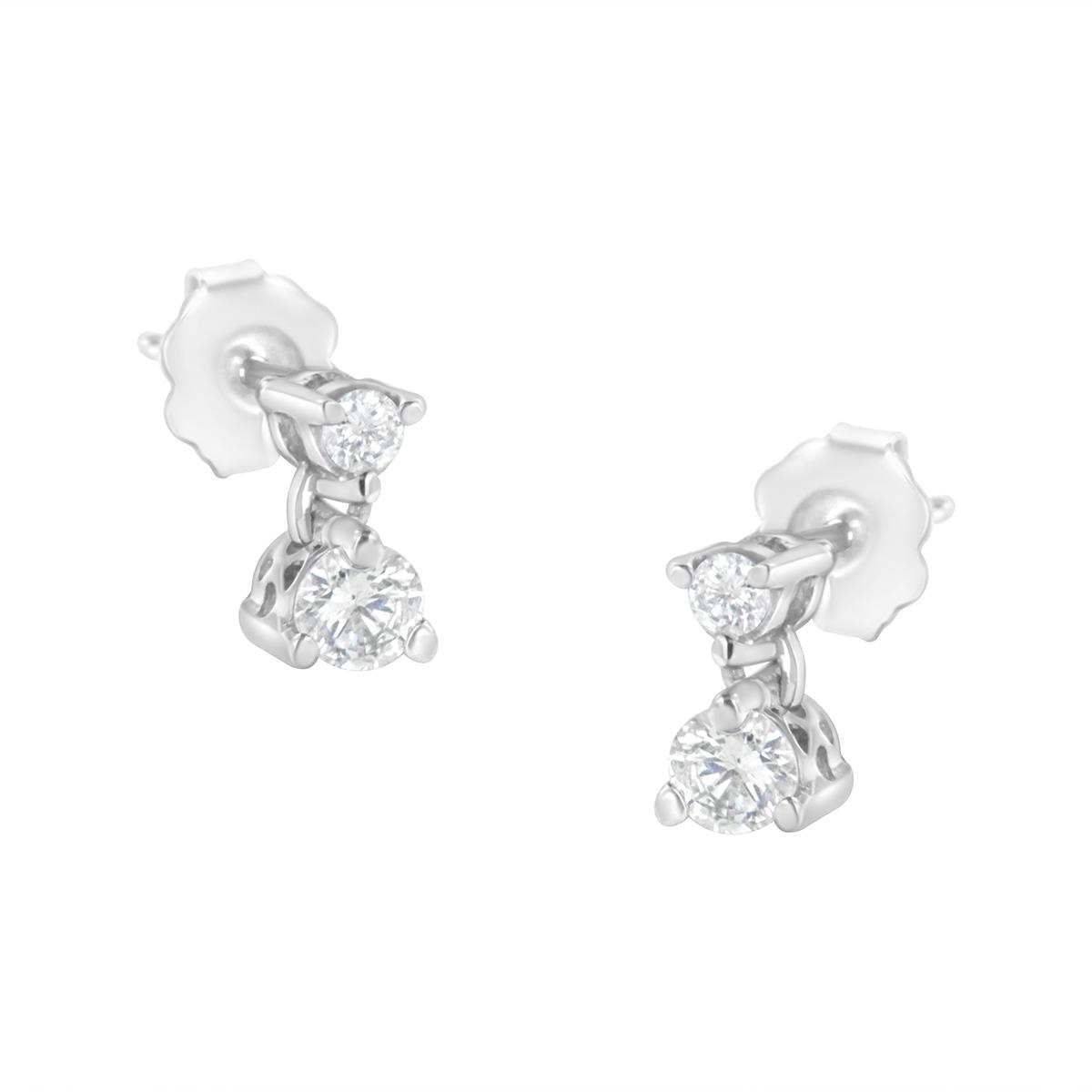 Diamond Classics™ 1/2ctw. Double Diamond Stud Earrings