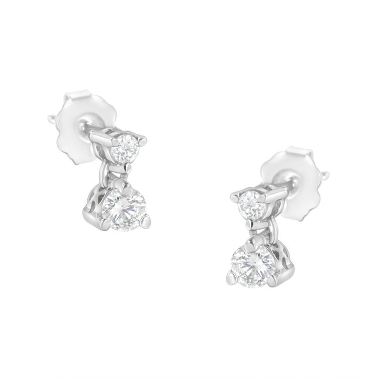 Diamond Classics(tm) 1/2ctw. Double Diamond Stud Earrings
