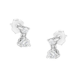 Diamond Classics&#40;tm&#41; 1/2ctw. Double Diamond Stud Earrings