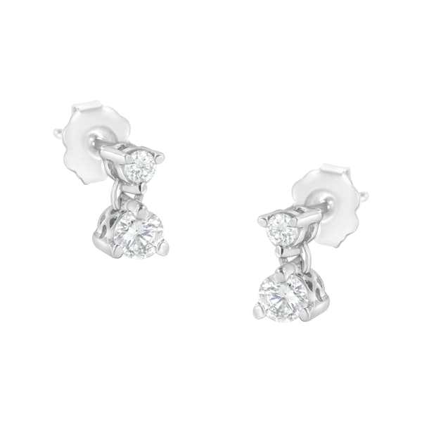 Diamond Classics&#40;tm&#41; 1/2ctw. Double Diamond Stud Earrings - image 