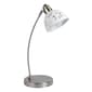 Simple Designs Brushed Nickel Desk Lamp w/Porcelain Flower Shade - image 1