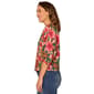 Womens Democracy 3/4 Kimono Sleeve Floral Blouse - image 3
