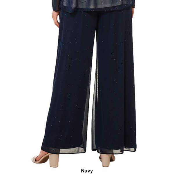 Petite MSK Glitter Wide Leg Mesh Pants