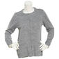 Petite Carolyn Taylor Long Sleeve Button Front Marled Cardigan - image 1