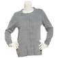 Petite Carolyn Taylor Long Sleeve Button Front Marled Cardigan - image 1