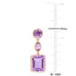 Sophia B 11 1/4ctw. Rose de France Amethyst Drop Earrings - image 2