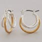 Design Collection Two-Tone Triple Hoop Earrings - image 1