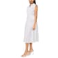 Womens MSK Sleeveless Poplin Stripe Cinched Waist Midi Dress - image 3