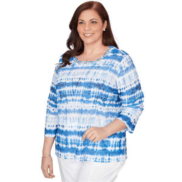 Plus Size Alfred Dunner The Royal Treatment Tie Dye Blouse