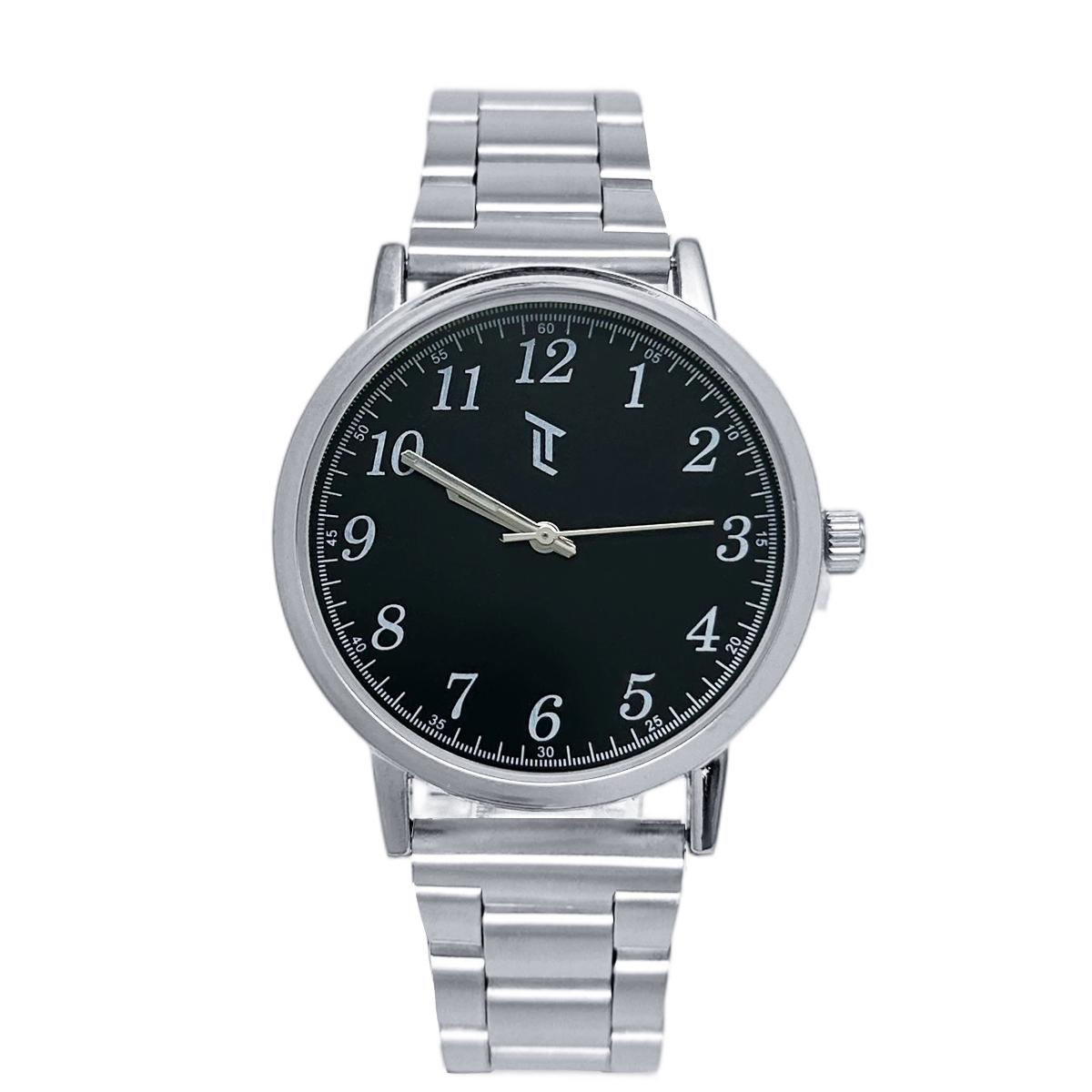 Mens 40mm Silver-Tone Watch with Silver Bracelet - MWLTBV-06