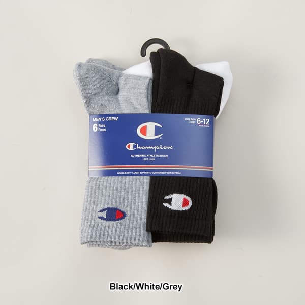 Mens Champion 6pk. Crew Socks