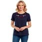 Petite Bonnie Evans Short Sleeve Rhinestone Stars Tee - image 1
