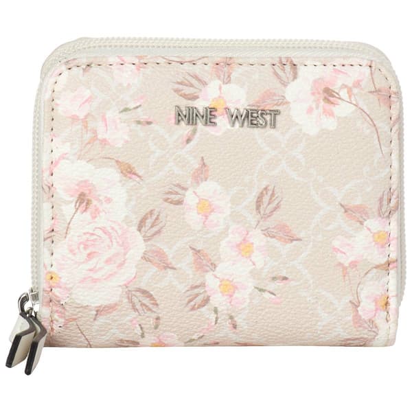 Womens Nine West Norah Zip Around Wallet - Milk Logo Floral - image 