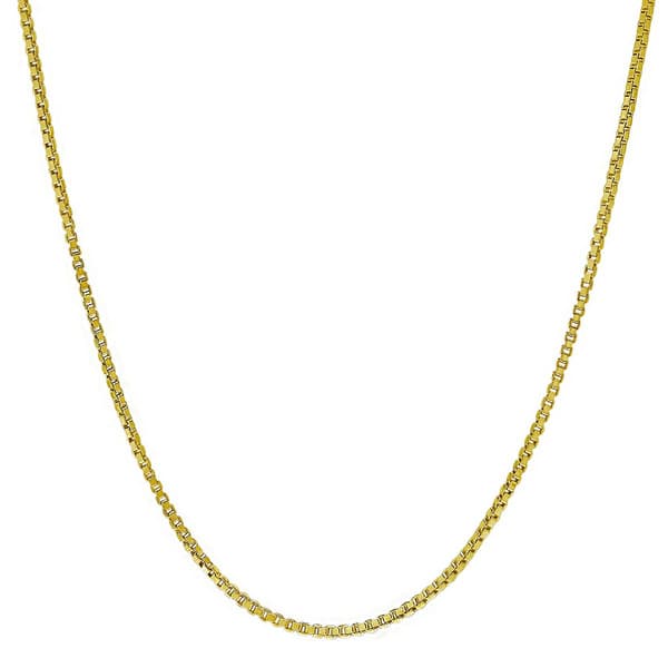 Gianni Argento 20in. Gold over Sterling Box Chain Necklace - image 