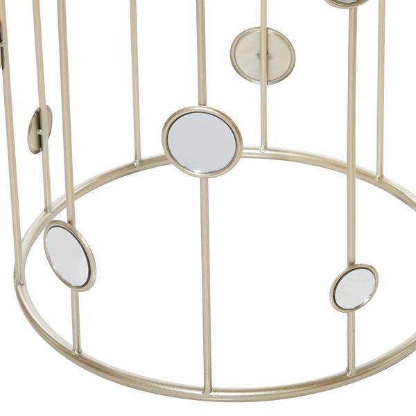 9th & Pike® Gold Metal Contemporary Accent Table - Set of 2