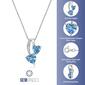 Gemminded Sterling Silver 5mm Heart Created Blue Topaz Pendant - image 4