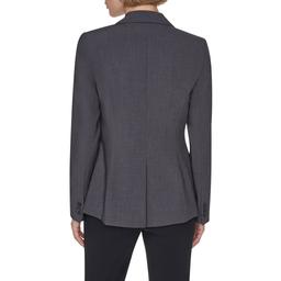 Womens DKNY Long Sleeve One Button Notched Blazer - Charcoal