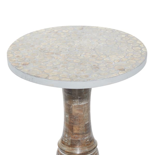 9th & Pike® Round Wood Pedestal Table