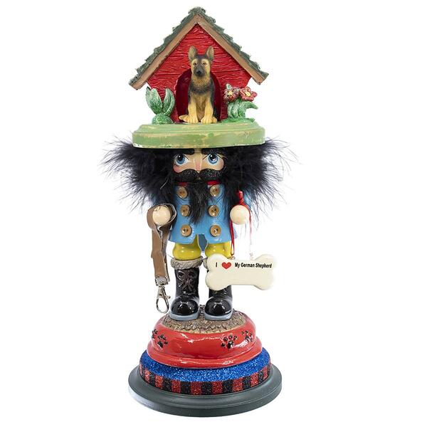Kurt S. Adler 14in. Hollywood&#40;tm&#41; German Shephard Hat Nutcracker - image 