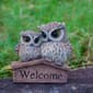 Hi-Line Gift Mother & Baby Owl Welcome Sign Garden Statue - image 5