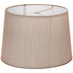 Fangio Lighting Linen Gold Thread Hardback Drum 12in. Shade-Beige