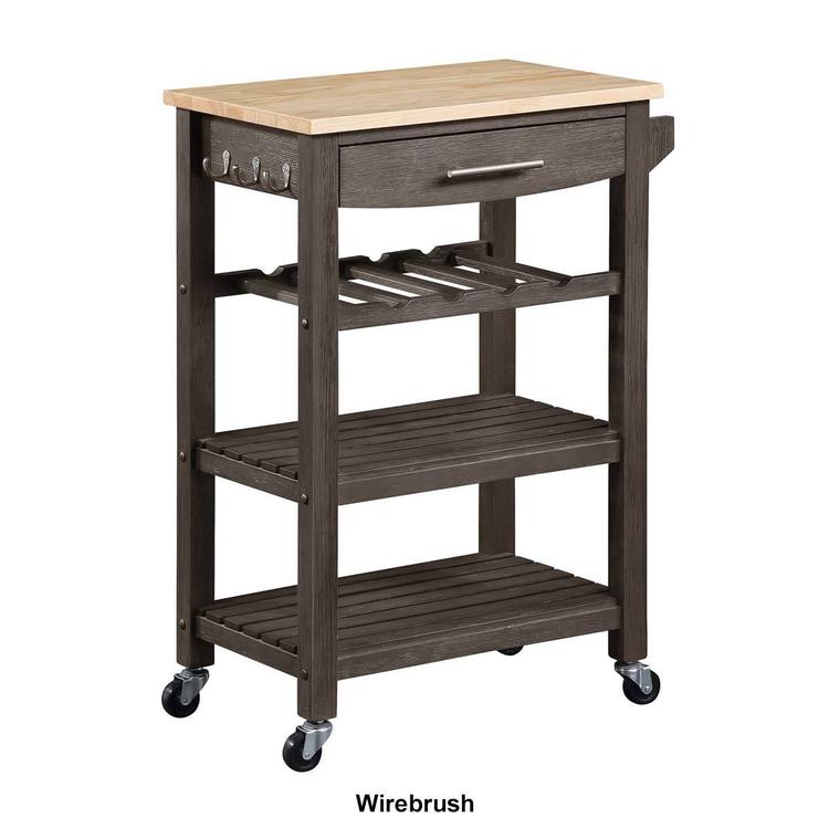 Convenience Concepts 4-Tier Butcher Block Kitchen Cart