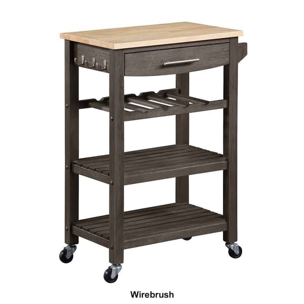 Convenience Concepts 4-Tier Butcher Block Kitchen Cart